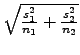 $ \sqrt{\frac{s_1^2}{n_1}+\frac{s_2^2}{n_2}}$