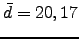 $ \bar{d}=20,17$