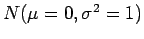 $N(\mu=0, \sigma^2=1)$