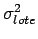 $\sigma^2_{lote}$