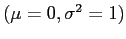 $ (\mu=0, \sigma^2=1)$