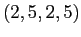 $ (2, 5, 2, 5)$