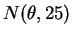 $N(\theta,25)$