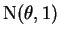 ${\rm N}(\theta, 1)$