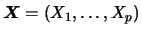 $ \bfX=(X_1,\dots,X_p)$