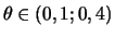 $ \theta \in (0,1;0,4)$