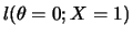 $ l(\theta=0;X=1)$