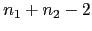 $n_1+n_2-2$