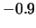 $-0.9$