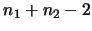 $n_1+n_2-2$