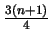 $\frac{3(n+1)}{4}$