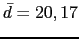 $ \bar{d}=20,17$