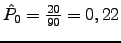 $ \hat{P}_0=\frac{20}{90}=0,22$