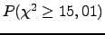 $ P(\chi^2 \geq 15,01)$