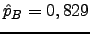 $ \hat{p}_B=0,829$