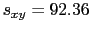 $ s_{xy}=92.36$